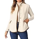 Allegra K Women's Fleece Vest Button Down Sleeveless Jacket with Pockets Oversized Fuzzy Vests
