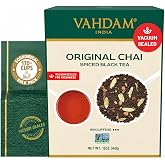 VAHDAM Masala Chai Tea Loose Leaf (12oz|170+ Cups) Traditional Indian Chai | Warming, Spiced, Full-bodied |Black Tea with Cinnamon, Cardamom, Cloves &amp; Black Pepper | Non GMO |Brew Hot,Iced or Chai Latte