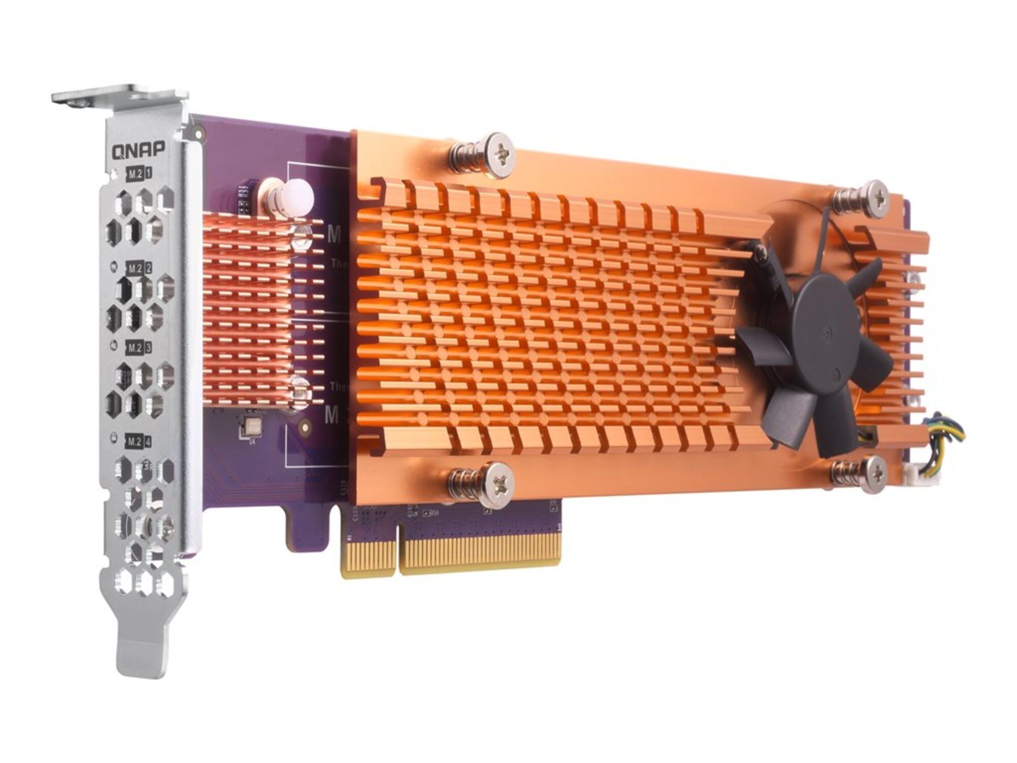 Formffactor Blade Card QNAP QM2-4P-384 Quad M.2 PCIe SSD Expansion Card, Supports up to Four M ...