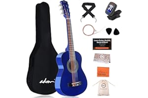 ADM Beginner Acoustic Classical Guitar 30 Inch Nylon Strings Wooden Guitar Bundle Kit for Kid Boy Girl Student Youth Guitarra