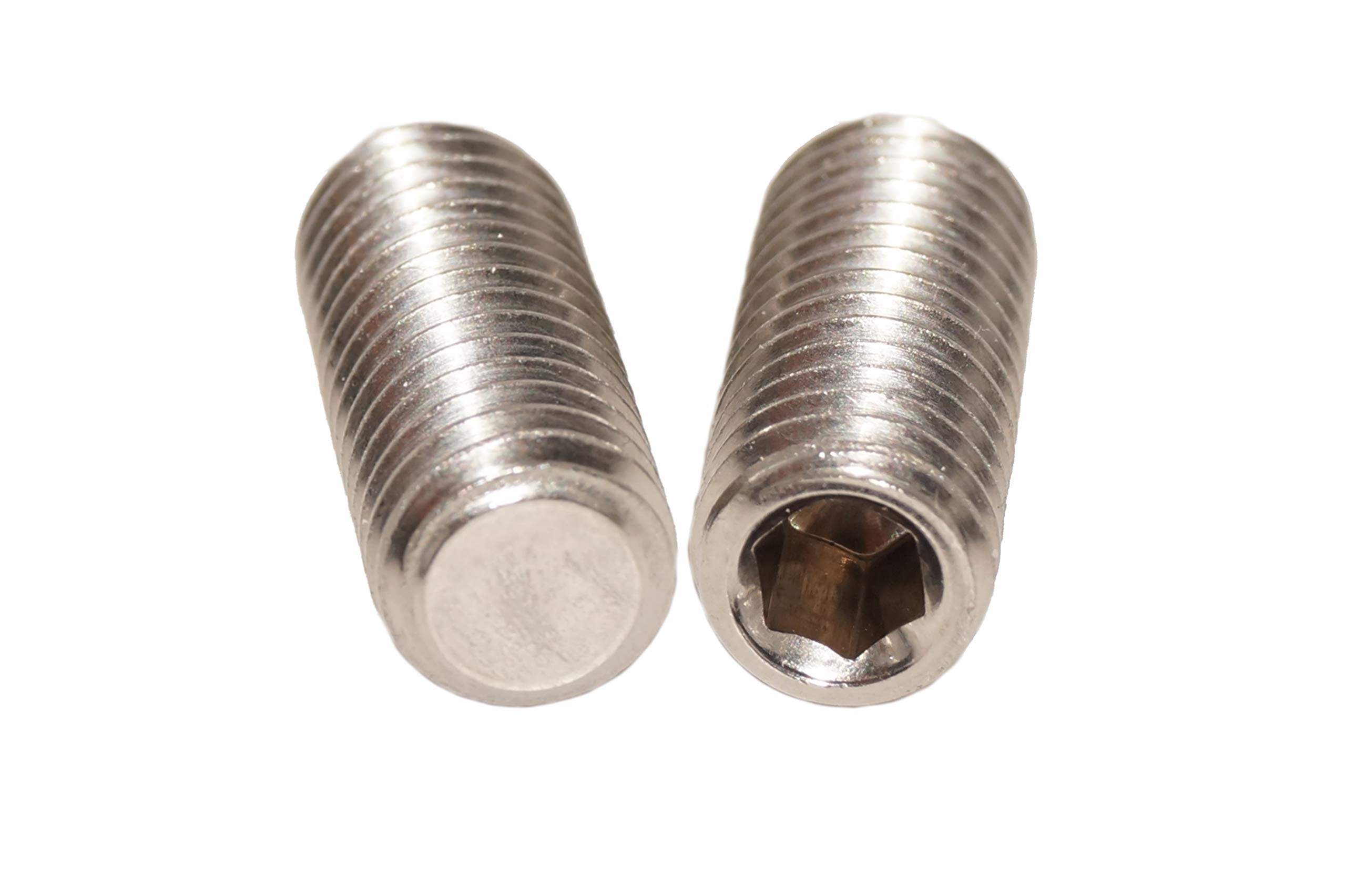 Grub Screws M8x70 with Hexagonal Sockets and Taper Tip Pack of 15 ISO 4026 A2 Stainless Steel