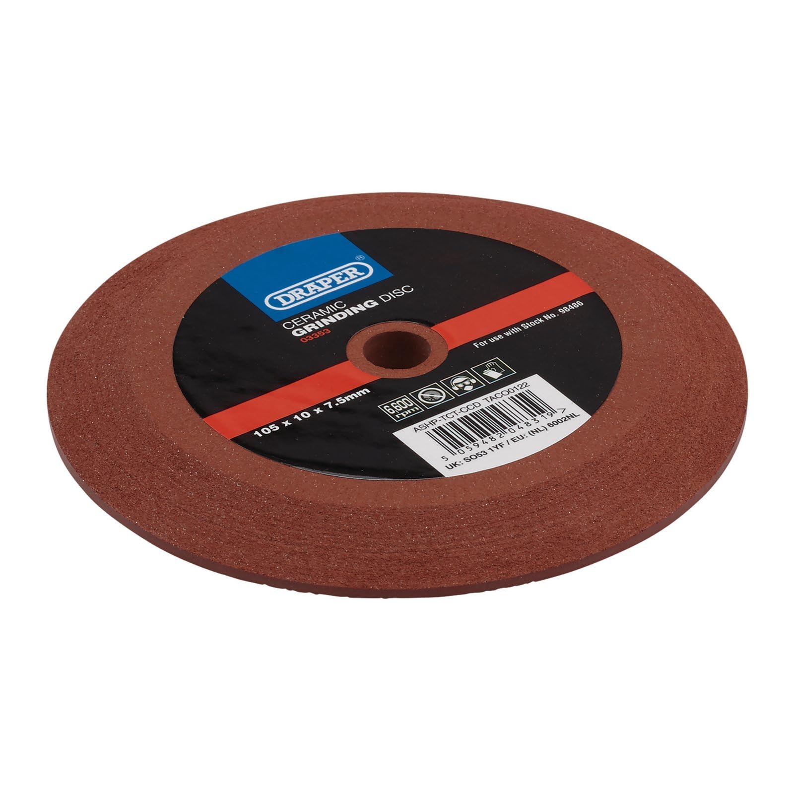 Draper 03353 Ceramic Grinding Disc for use with Stock No. 98486