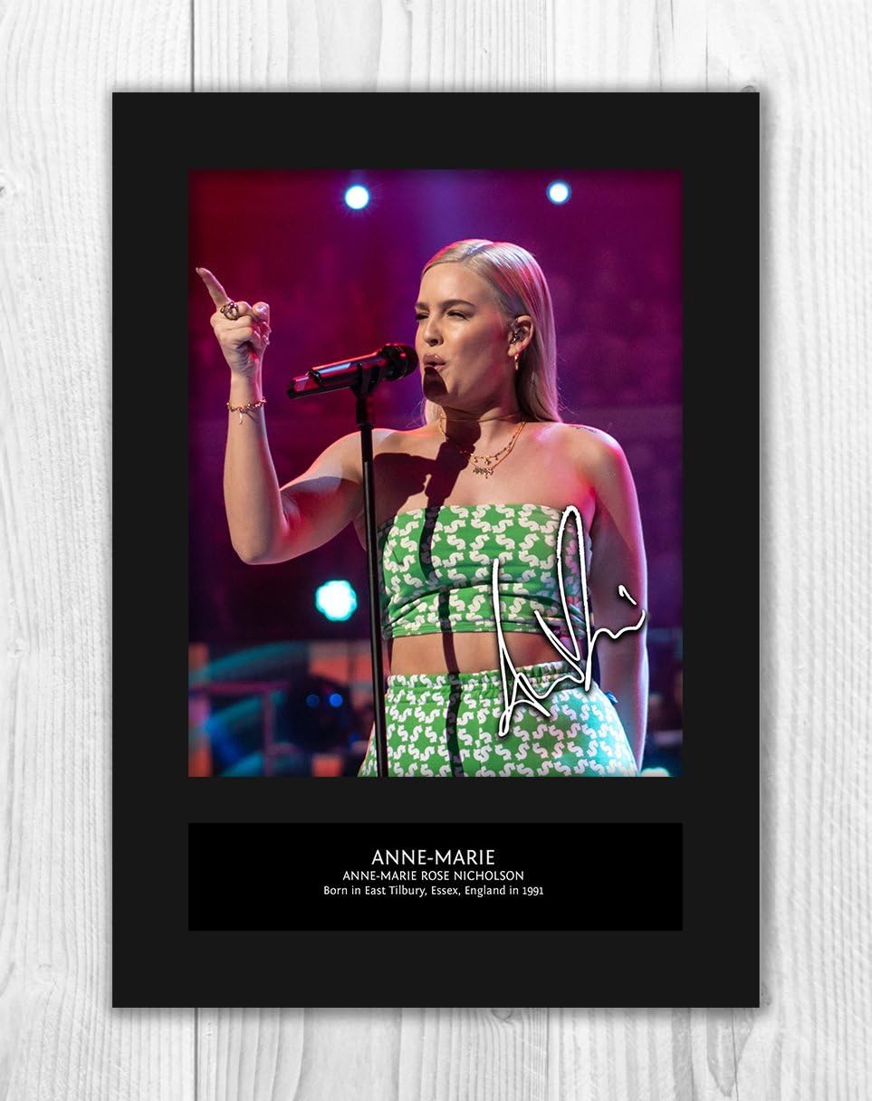 Anne-Marie 1 MT - Signed Autograph Reproduction Photo A4 Print (Card Mounted)