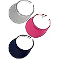 3 Pack Sports Sun Visor Hat Women Men Adjustable Clip On Visors Outdoor Golf Beach Cap