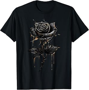 Black Rose Flower Botanist Garden Flower Black Rose T-Shirt