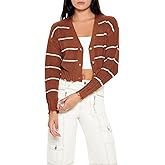 Forever 21 Womens Pinstriped Cardigan Sweater