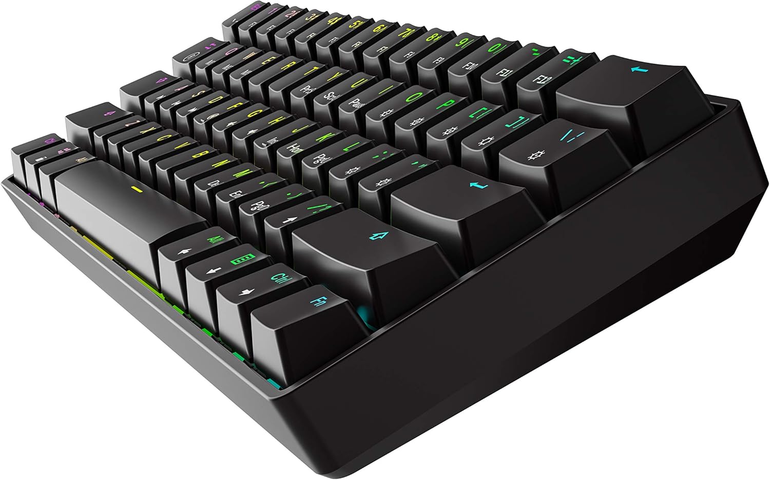 GK61s Mechanical Gaming Keyboard - 61 Keys Multi Color RGB Illuminated LED Backlit Wired Programmable for PC/Mac Gamer (Gateron Mechanical Yellow, Black): Computers & Accessories