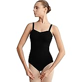 BAKPH Women's Dance Ballet Leotard Turtleneck Long Sleeve Leotard with Durable Snaps