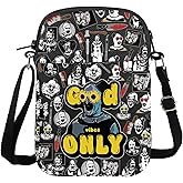 ENSIANTH Sunflower Glasses Clown Crossbody Bag Horror Slasher Serial Killer Movie Lover Gift Scary Halloween Thriller Gift (Good Vibes CB)