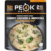 Peak Refuel Cheesy Chicken &amp; Broccoli Freeze Dried Meal, High Protein | Freeze dried chicken and broccoli meal with real white chicken, Clean ingredients, 52g protein, Ready in 10 minutes