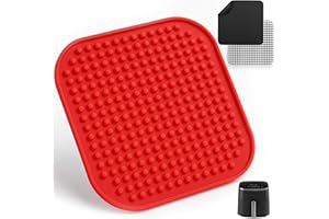 Reusable Air Fryer Liners for Cosori TurboBlaze 6QT Silicone Mat & Fiberglass Grill Liner and Mesh, BPA & PFOA-Free, Heat Res