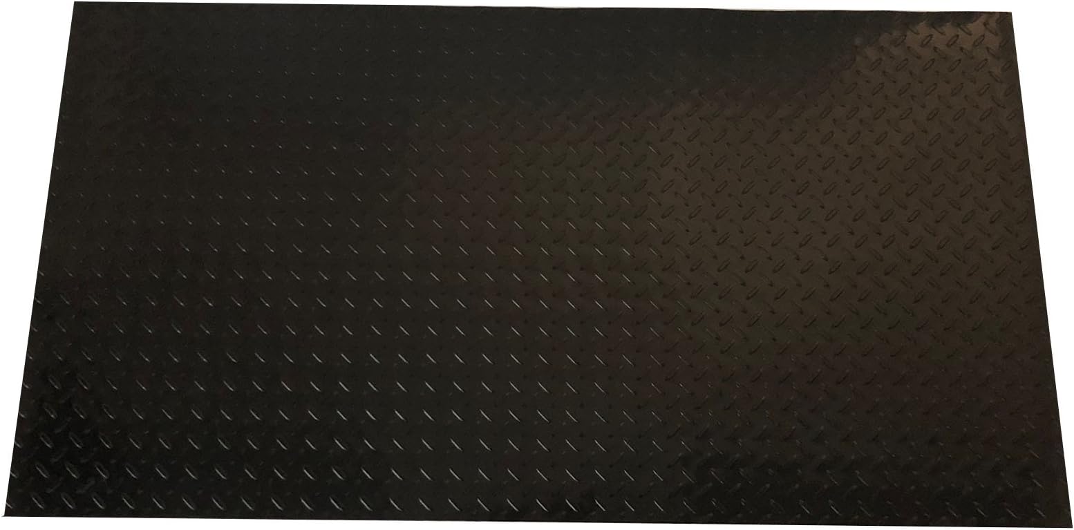 Diamond Plate Plastic Utility Sheet (27 Inch Wide X 72 Inch Long, Black)
