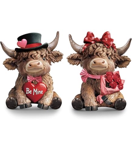 Hughie Highland Cow & Calf Figurine Leonardo Collection Large | Bronze
