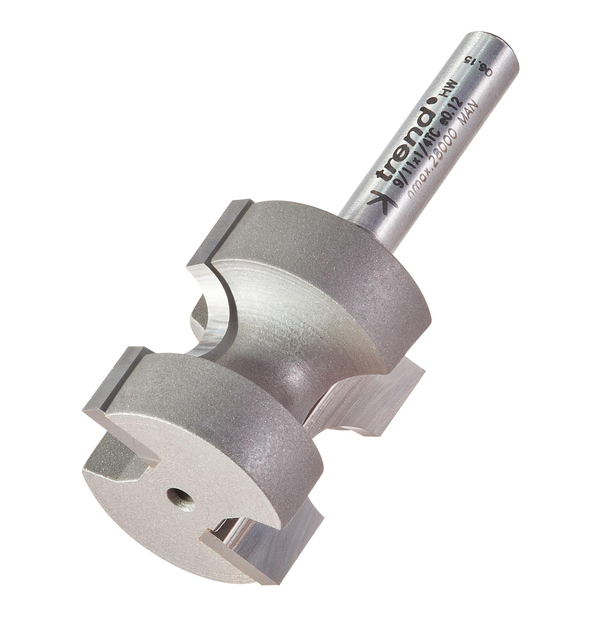 Trend Professional Staff Bead Nosing Router Cutter, 1/4 Inch Shank, 24mm Cut Diameter, 10mm Cut Length, 5mm Radius, 9/11X1/4TC