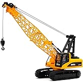 Qcar 1/35 Heavy Duty Construction Metal Crawler Crane, Truck Crane Vehicle Toys for Kids, Outdoor Sandbox Car Toys, Birthday Gift Toddler Boy Kid