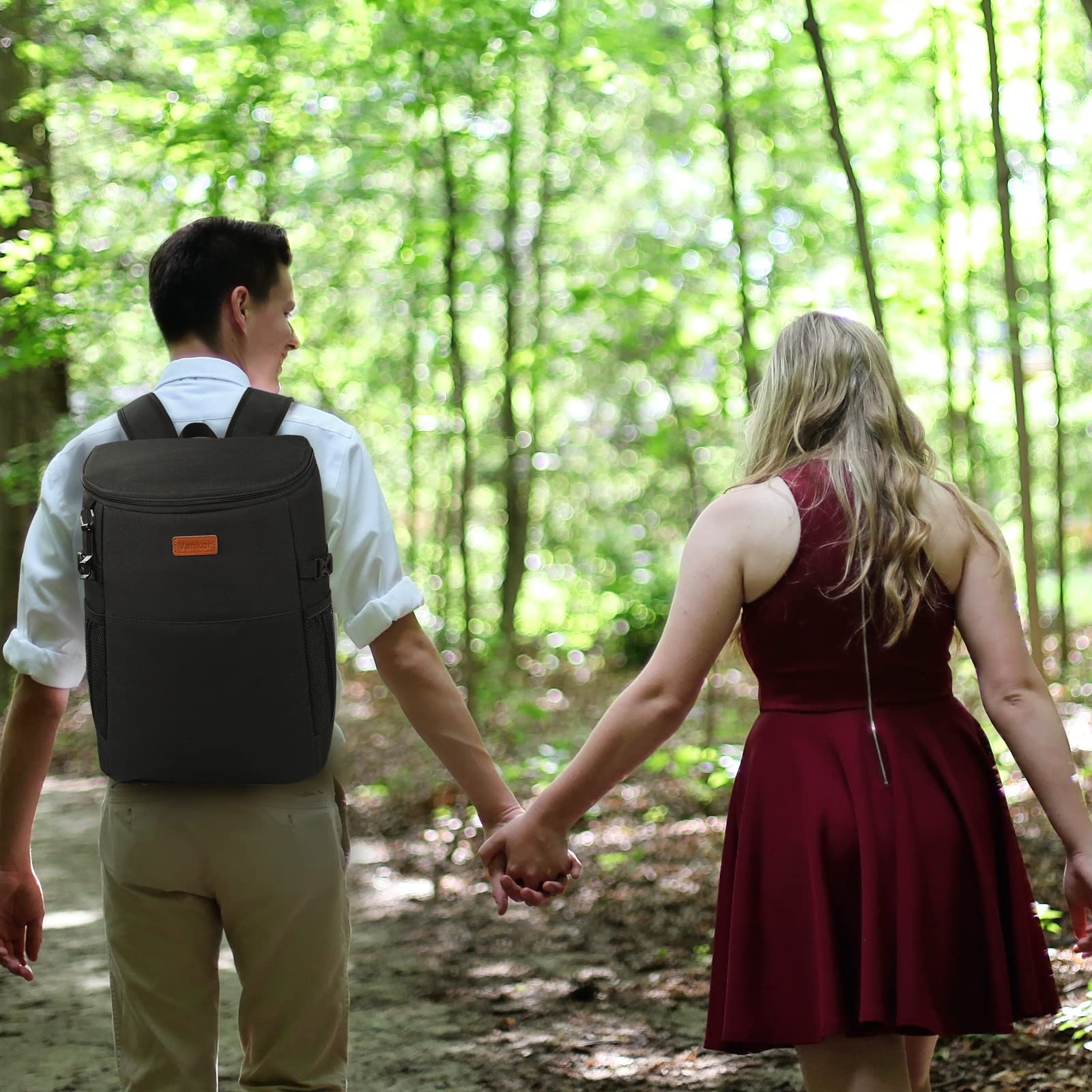 Camping Cooler Backpack 30 Cans, Soft Backpack Coolers Insulated Leak Proof Travel Cooler Bag Waterproof Lunch Picnic Beach Work Trip Thermal Bag Drink Beverage Beer Bag Cooler