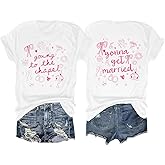 Qkdemfa Bride Shirt Women Going to The Chapel Shirt Bachelorette Outfits Bride Engaged Tee Bridal Gift Party Short Sleeve