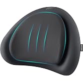 Skechers Lumbar Pillow Premium Memory Foam,Double-Layer-Office Chair Cushion for Tailbone Pain Relief,Butt Pillow for Office Chair,Car seat Cushion,Long Sitting Office Workers,and Car Drivers,Black