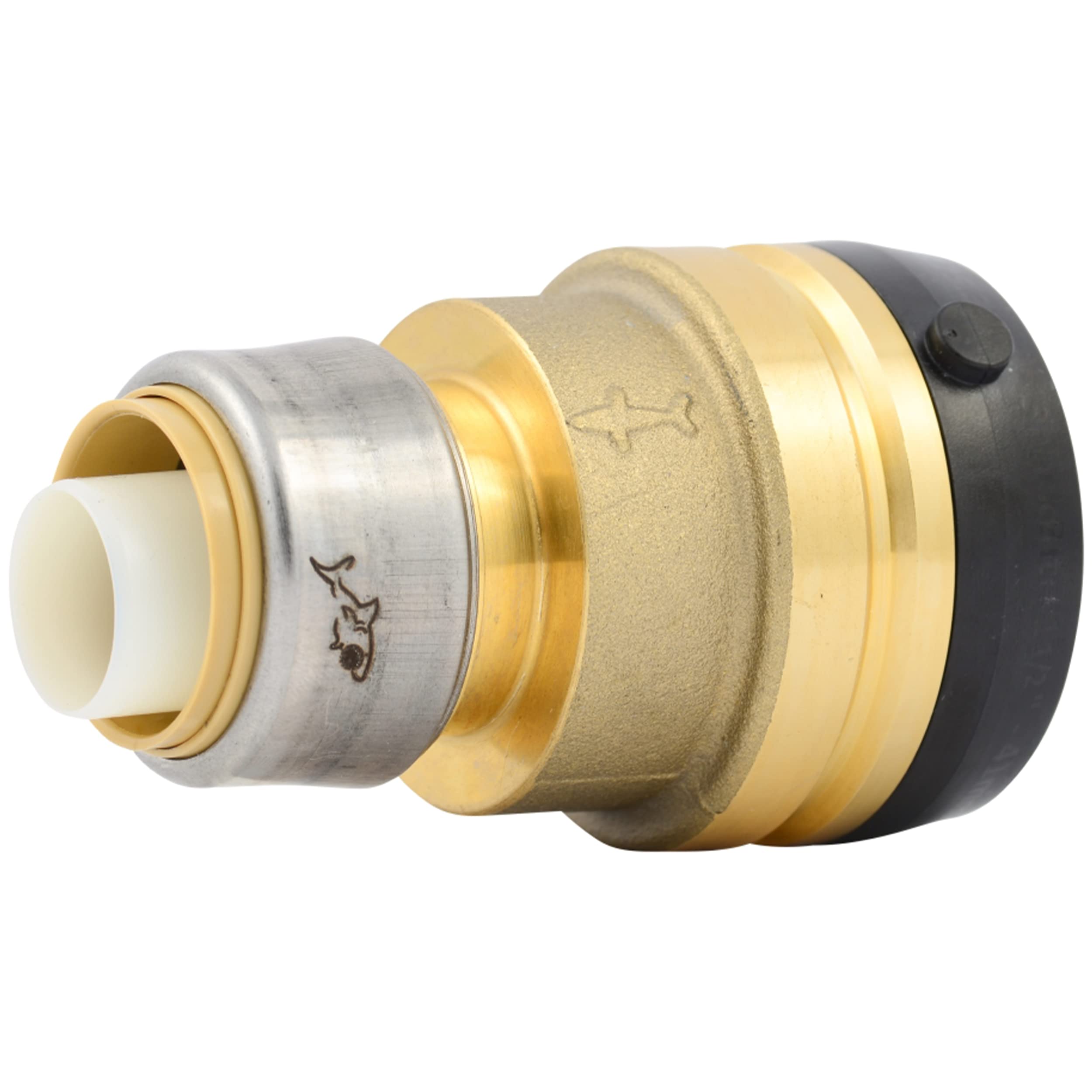 SharkBite 1-1/4 Inch x 1 Inch Reducing Coupling, Push to Connect Brass Plumbing Fitting, PEX Pipe, Copper, CPVC, PE-RT, HDPE, UXL013528
