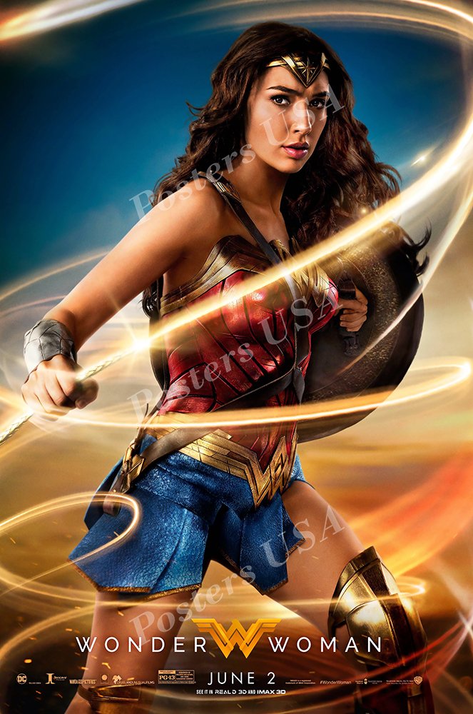 Posters USA - DC Wonder Woman GLOSSY FINISH Movie Poster - FIL512 (24" x 36" (61cm x 91.5cm))