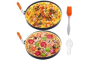WOWITIS 2 Packs 8" Large Omelette Ring for Griddle,8 Inch Stainless Steel Non-stick Omelet Ring,Round Pancake Rings Griddle Omelette Egg Ring Crumpet Ring with Silicone Handle Grill Oil Brush & Egg Separator