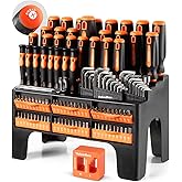 ValueMax 126-PC Magnetic Screwdriver Set with Plastic Racking Organizer, Magnetizer Demagnetizer, DIY Tools & Equipment for Men Women Mechanic, Herramientas Tool Bit Kit Home Improvement Gift