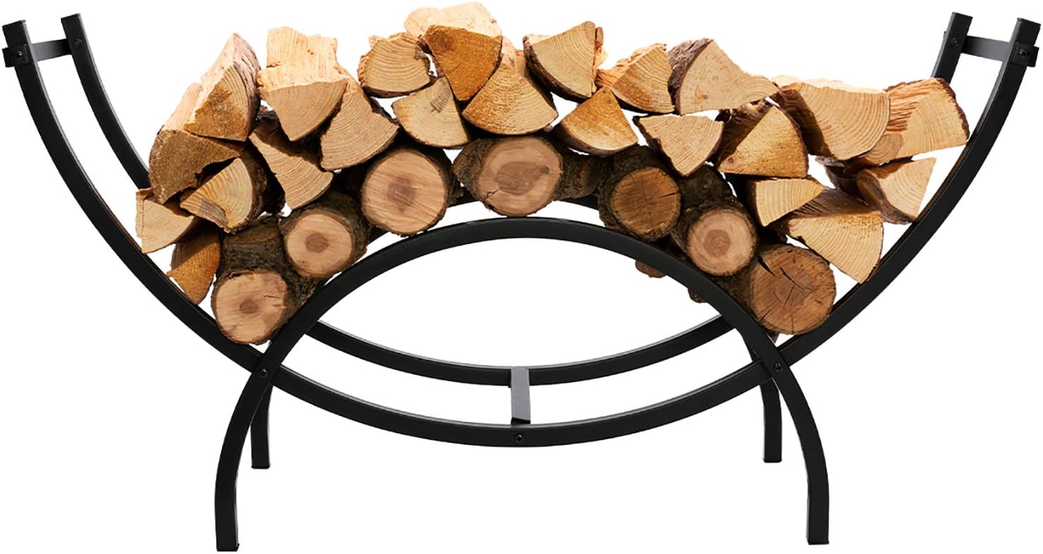 Round Wood Storage Rack 2025