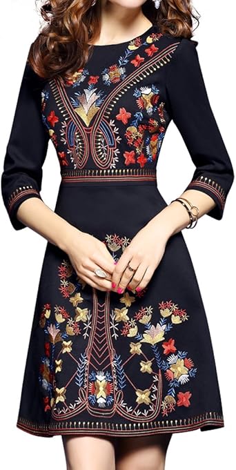 embroidered womens dress