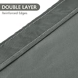OFFCUP 3x4m Sun Shade Sail Rectangular Canopy Grey 90% UV Block 160gsm view 6