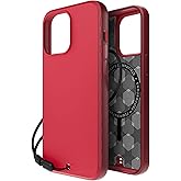 BodyGuardz Paradigm Pro for iPhone 15 Pro Max Case, Shockproof Protection with 18FT Drop Rating, MagSafe Compatible, Phone Cooling Technology, Ultra-Comfortable Buttons - Pomegranate Red