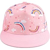 BAVST Kids Boy Girl Baseball Cap Baby Sun Hat Adjustable Toddler Trucker Hats with Flat Brim for Summer Outdoor