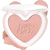 lilybyred Luv Beam Blur Cheek | Heart-Shaped Korean Powder Blush, Silky Texture, Lightweight, Soft Blurring Matte Finish, Long-Lasting, Natural Flush, Floral Woody Scent, 0.14 oz. (04 Blurry Rose)