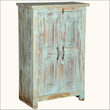 Amazon Com Amish Reclaimed Wood Small Storage Cabinet End Table