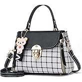 Xiaoyu Small Purses and Handbags for Women Fashion Teenage Girls Crossbody Bag Lightweight Shoulder Bag Plaid Pattern Satchel