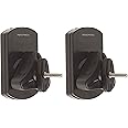 Monoprice Low Profile 22 lb. Capacity Speaker Wall Mount Brackets (Pair) Black