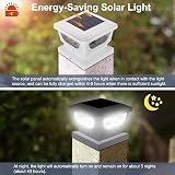 GEYUEYA Home Solar Post Cap Lights 12 LED IP65 3x3 4x4 Post Pack of 4 view 4