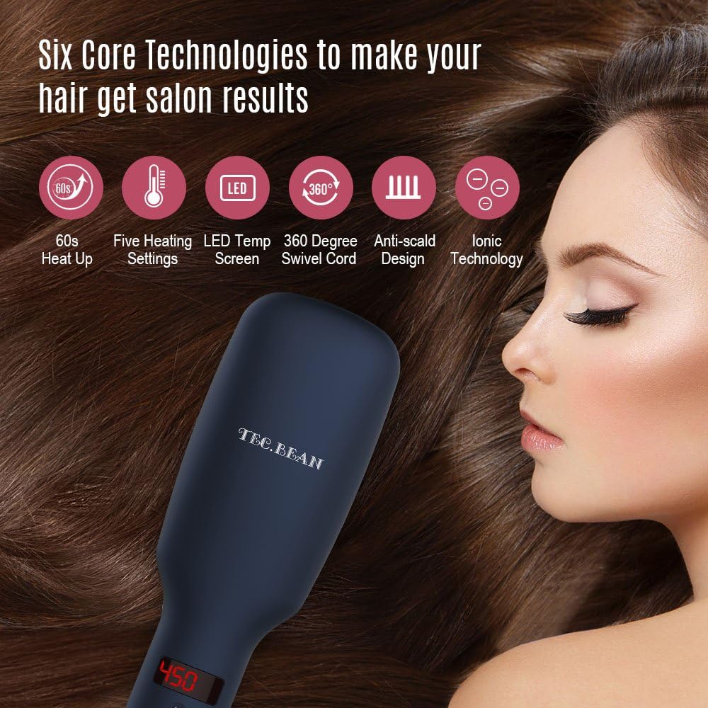 tec bean hair straightening brush