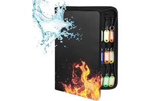 SongYung Portable Zippered Key Organizer,Fireproof and Waterproof Key case with 54 Key Tags Key Storage,Landlord Zipper Key Binder.Key Box Organizer for Real Estate Sales, Hotels, Car Service