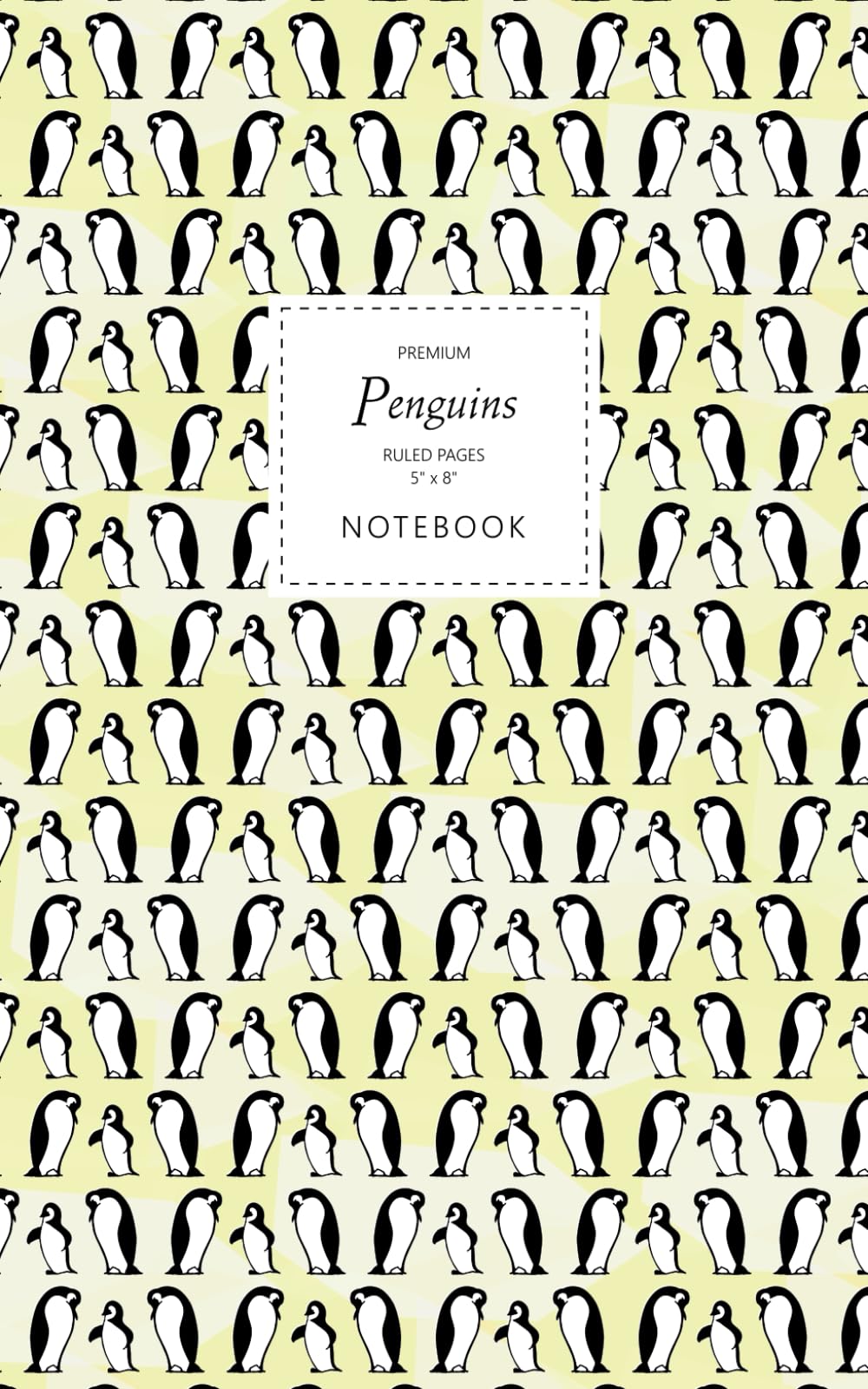 Penguins Notebook - Ruled Pages - 5x8 - Premium: (Yellow Edition) Fun notebook 96 ruled/lined pages (5x8 inches / 12.7x20.3cm / Junior Legal Pad / Nearly A5)