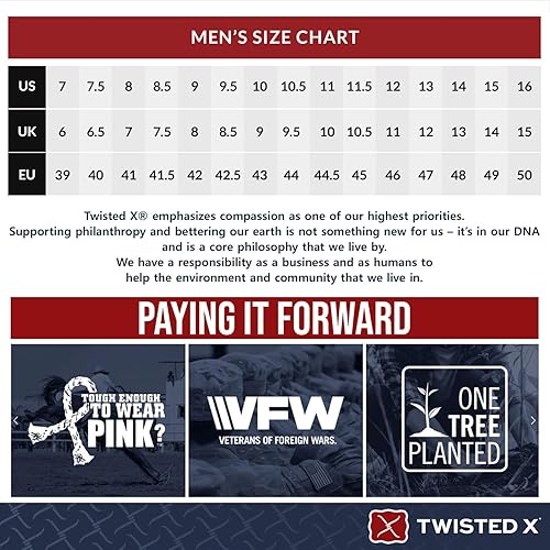 Twisted X Boots Men's Cherry Leather Boots D(M) US in Oman