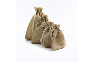 50 Pieces Wholesale Lot - Natural Burlap Linen Jute Jewelry Gift Pouches/Drawstring Bags 3 X 4'' (8 * 10cm)
