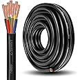 XRDS -RF Premium 14 Gauge 7-Way Conductor Wire - 25 Feet, Weatherproof and Flexible Trailer Cable for RVs, Campers, Trailers,