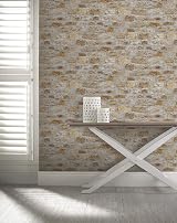 Arthouse Country Stone Brick Wallpaper Rustic Stone Effect 1005x53cm view 2