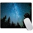 Amcove Beautiful Night Sky Mouse Pad, The Milky Way and The Trees Mouse Pad,Sublime Nature View Rectangle Non-Slip Rubber Mousepad Gaming Mouse Pad