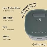 Vital Baby Nurture UV Steriliser Dryer Olive Green – 99.99% Germ Kill 5 Mins view 5