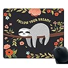 Smooffly Gaming Mouse Pad Custom,Follow your dreams Mouse pad Cute baby sloth on the tree Personality Desings Gaming Mouse Pad