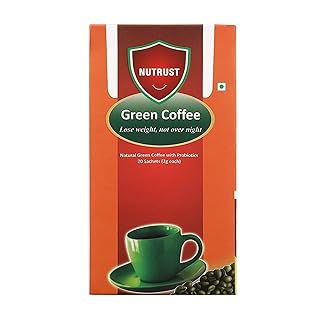 Nutrust Natural Green Coffee with Probiotics, 20 Sachets