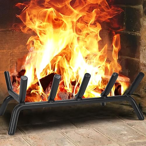 STBoo Fireplace Grate 20inch Wood Stove Fire Grates Heavy Duty