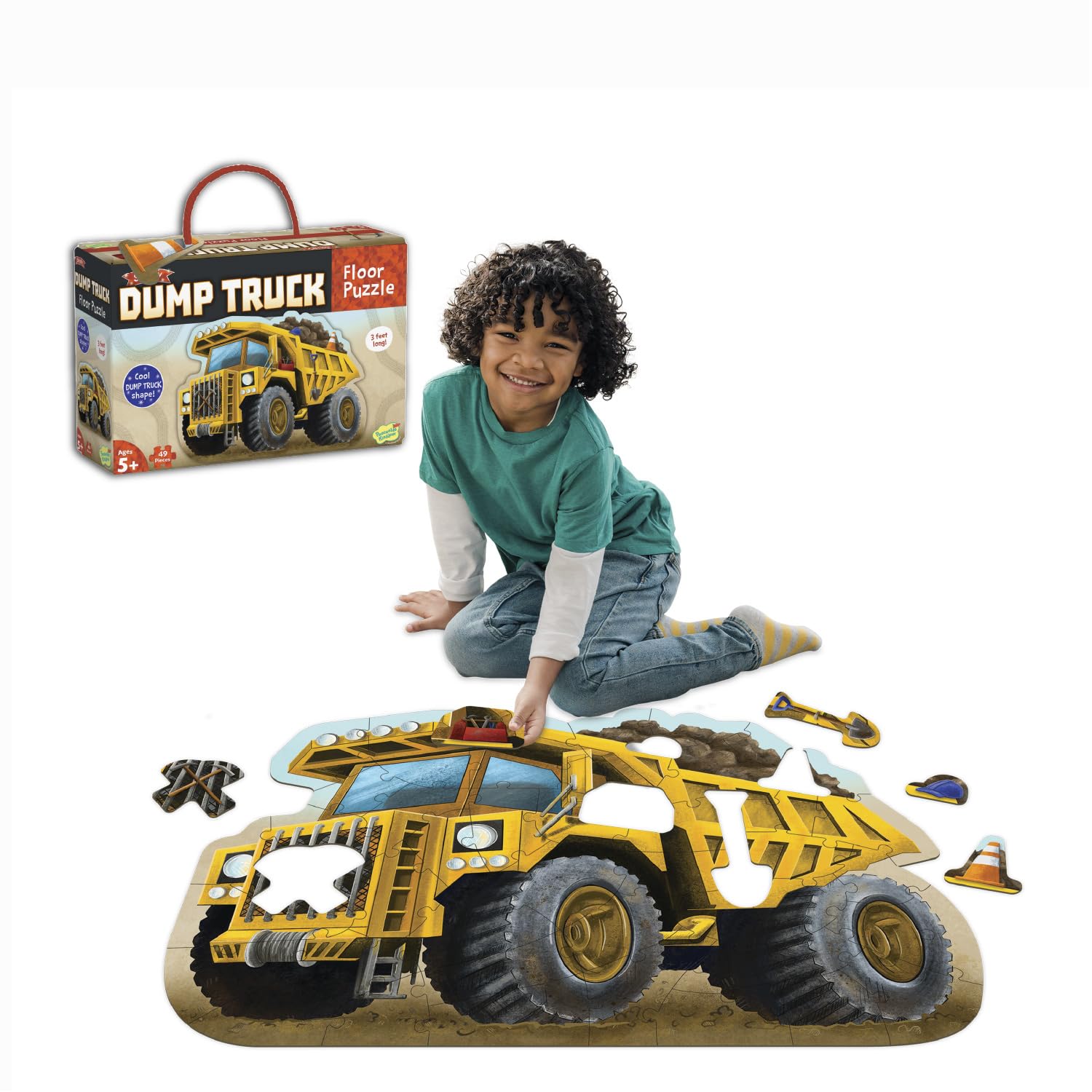 Peaceable Kingdom Shiny Dump Truck Floor Puzzle