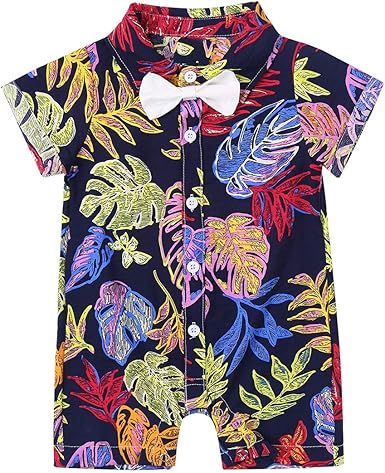 baby boy hawaiian romper
